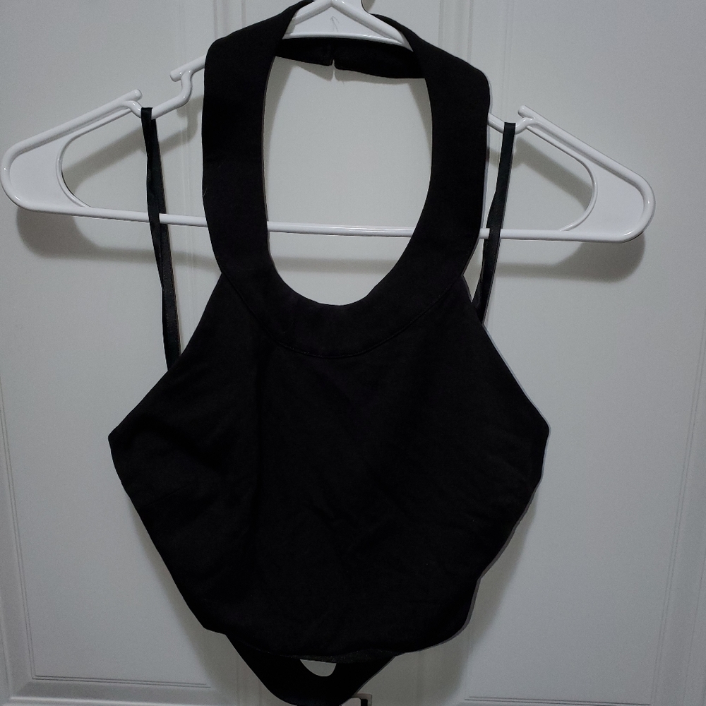 NWT Bebe crop halter top